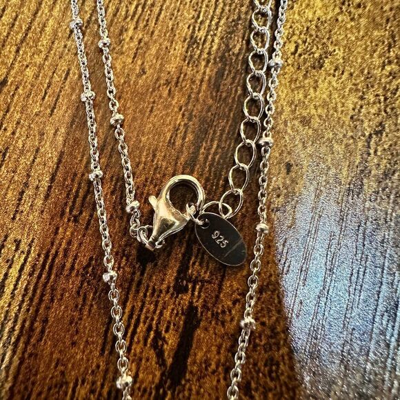 Concho Turquoise Elegance:‎ Adjustable Sterling Silver Beaded Necklace 16-18", G - Picture 9 of 12